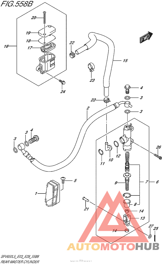 Rear Master Cylinder (Sfv650L5 E28)
