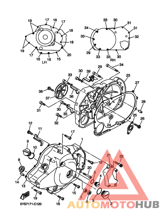 Crankcase cover ass`y  (v