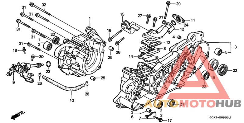 Crankcase/oil pump