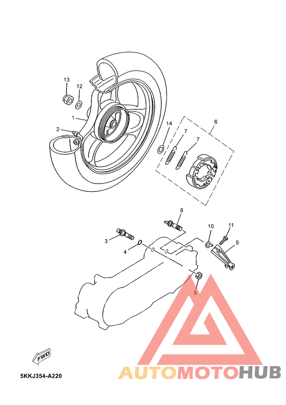 Переднее колесо