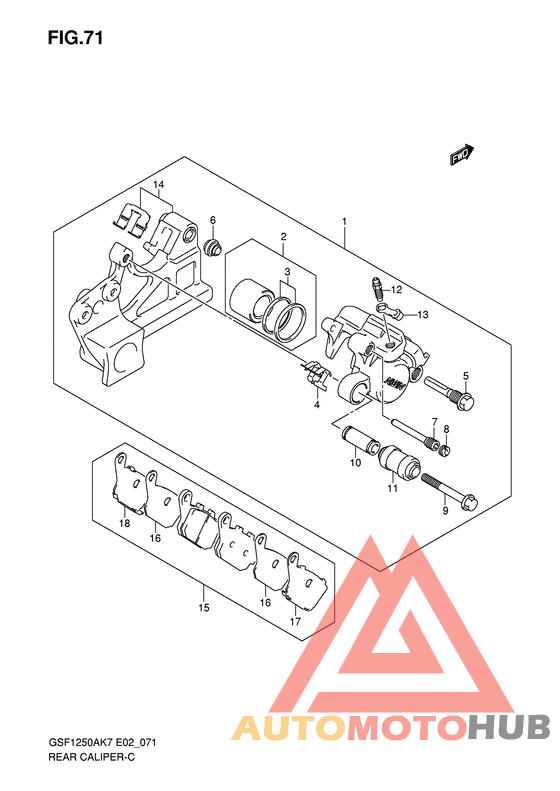 Задний суппорт