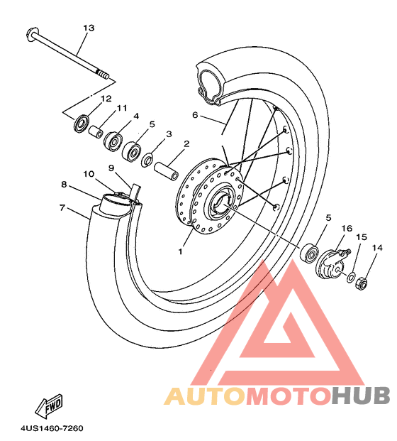Переднее колесо