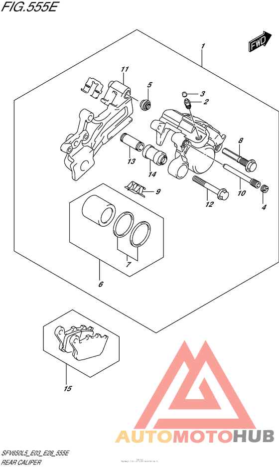 Rear Caliper (Sfv650Al5 E33)