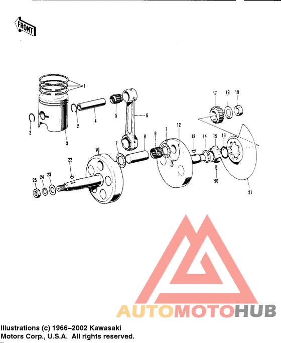 Crankshaft/piston/rotary valve