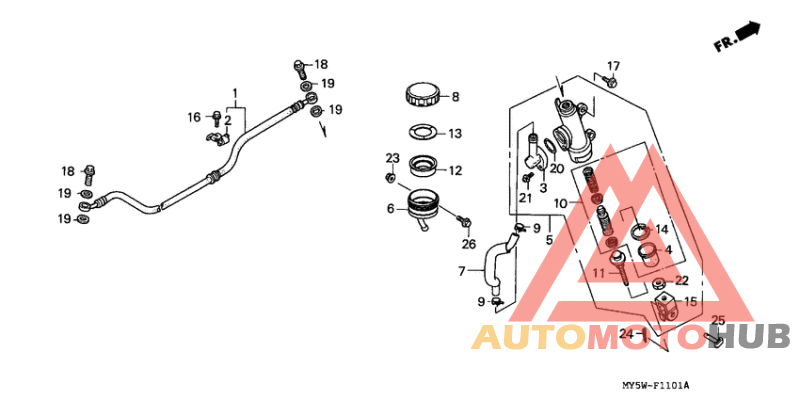 Задний тормозной цилиндр