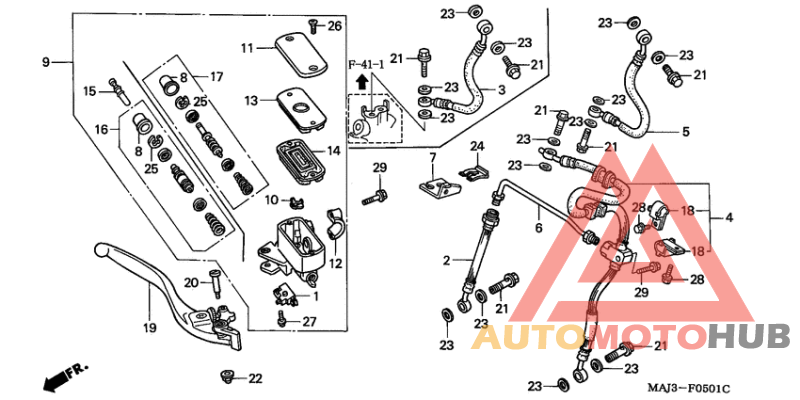 Fr. brake master cylinder