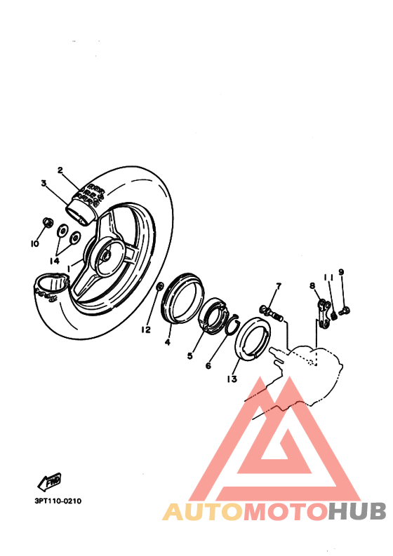 Rear wheel complete assy