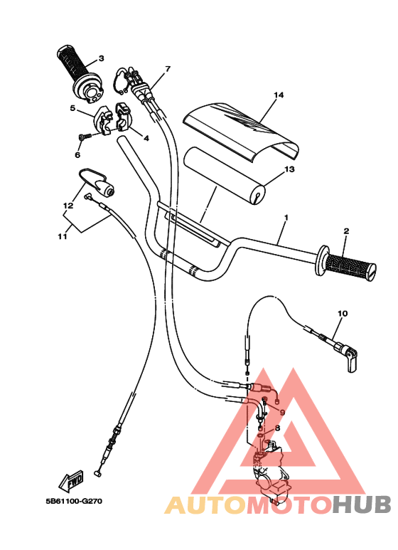 Steering handle & cable