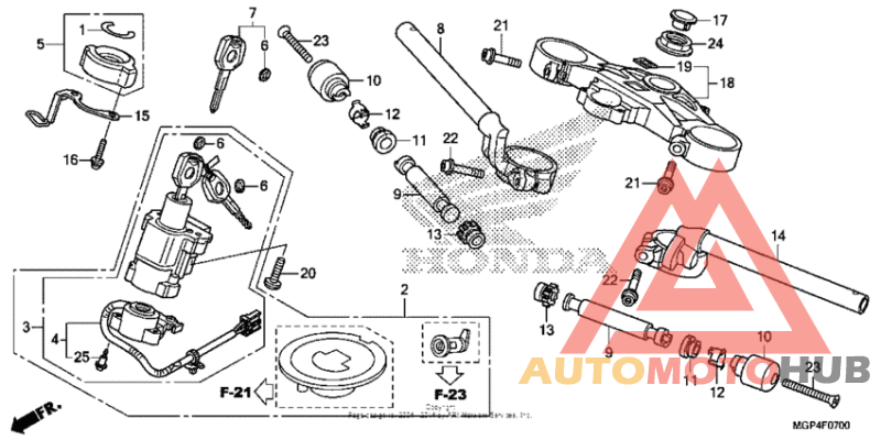 Handlebar + top bridge (1)