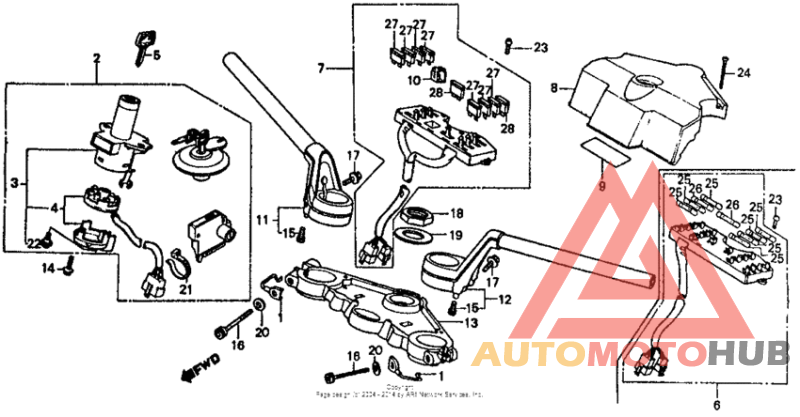 Handlebar + top bridge
