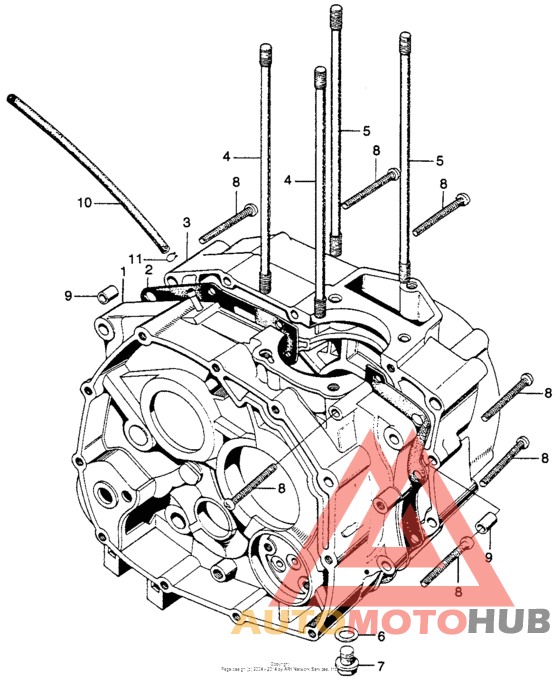 Right crankcase + left crankcase
