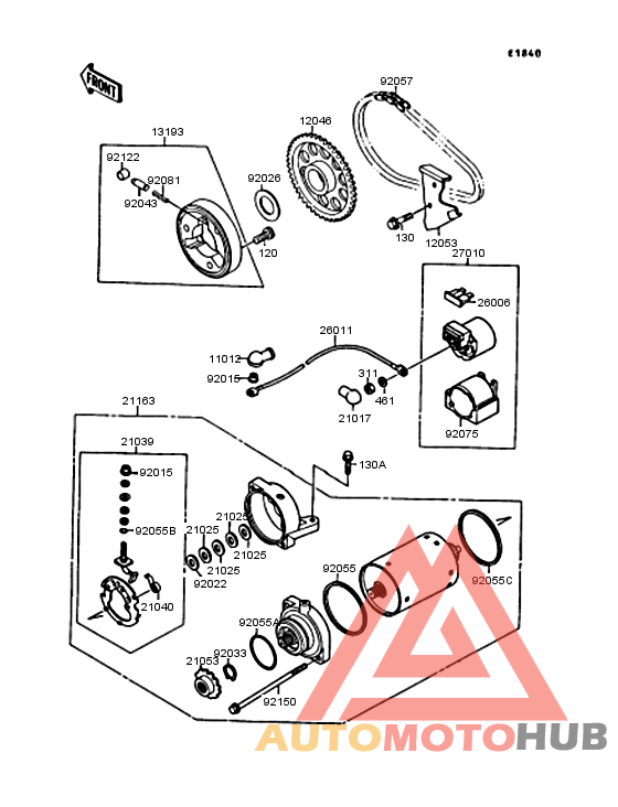 Starter motor/starter clutch