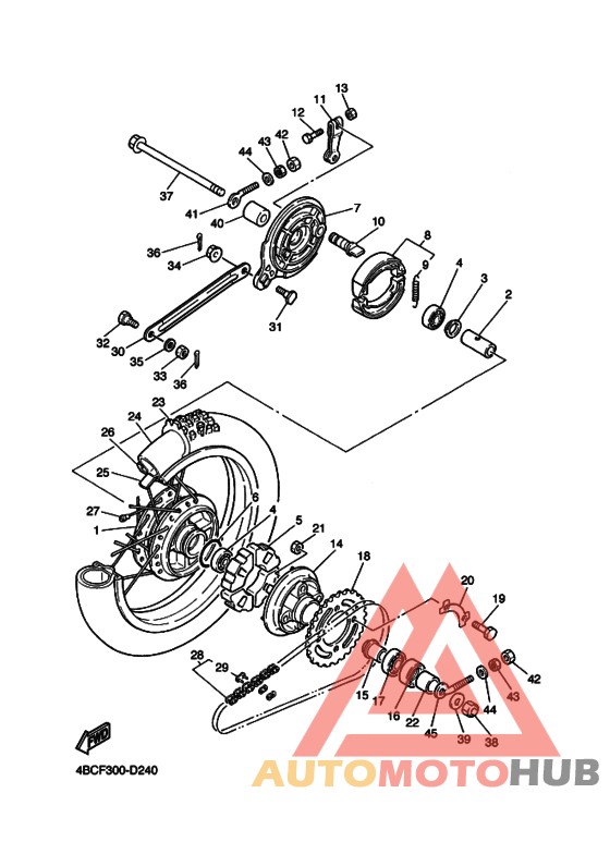 Rear wheel complete assy