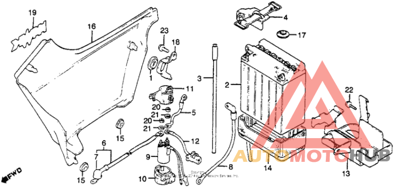 Right side cover + battery