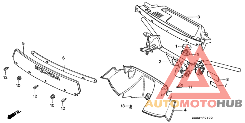 Steering handle/handle cover/wind screen