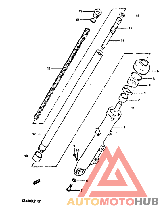Front fork right damper