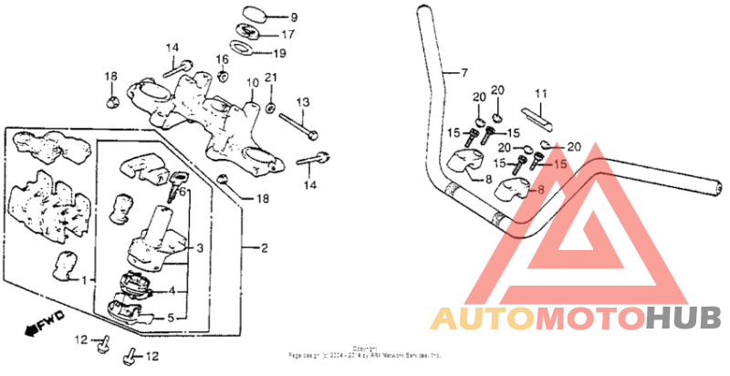 Gl1100i handlebar + key set