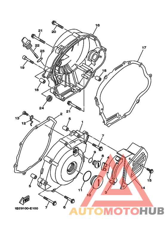 Crankcase cover ass`y  (v