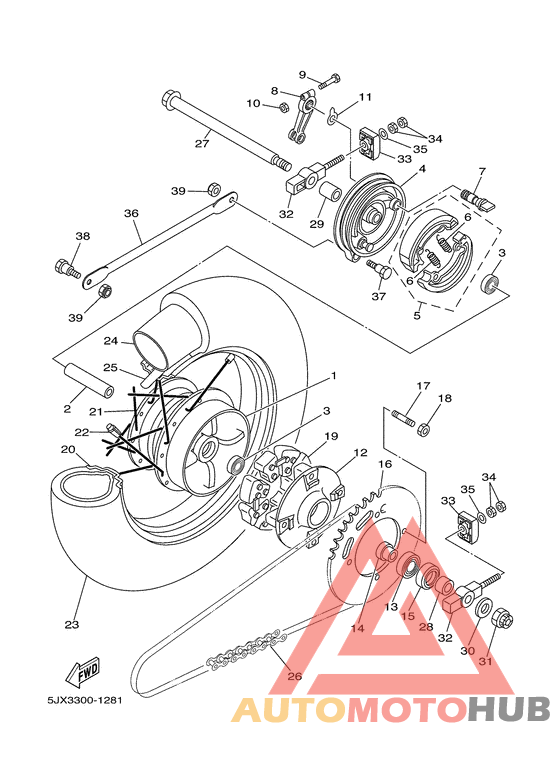 Переднее колесо