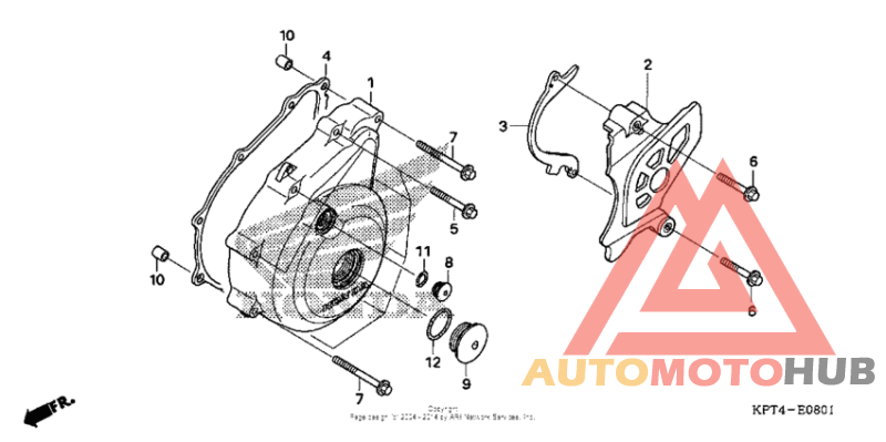 Left crankcase cover (2)