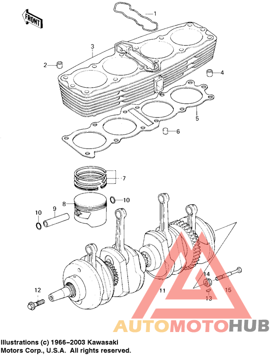 Cylinders/pistons/crankshaft