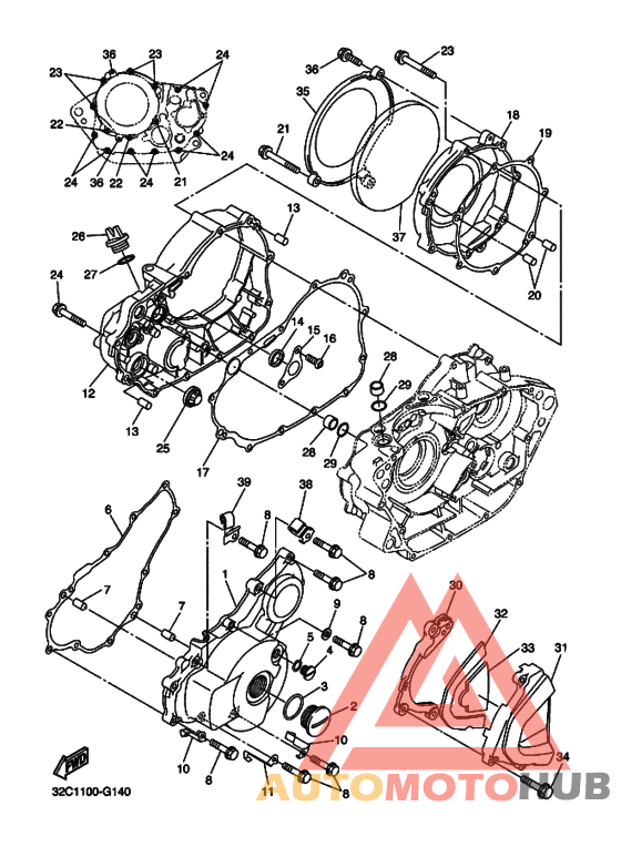 Crankcase cover ass`y  (v