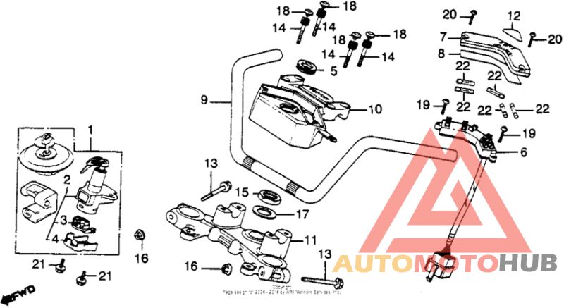 Handlebar + top bridge