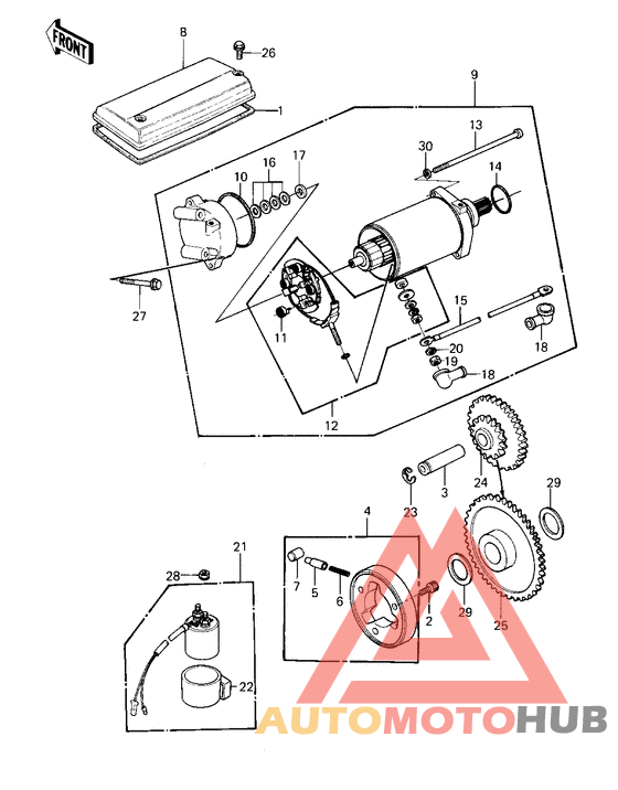 Starter motor/starter clutch