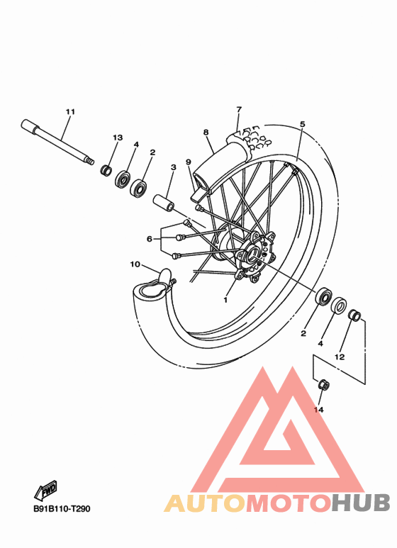 Переднее колесо