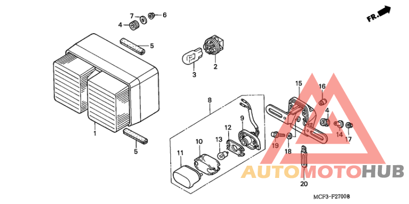 Taillight unit ass`y