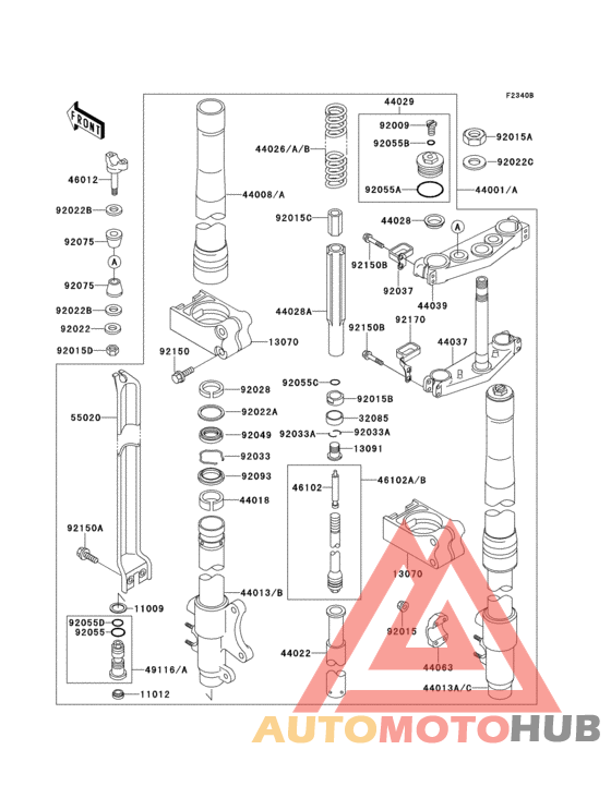 Front fork(1/2)(kx500-e3)