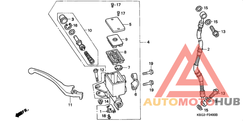 Fr. brake master cylinder