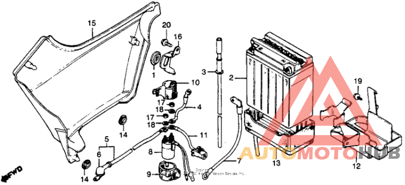 Right side cover + battery