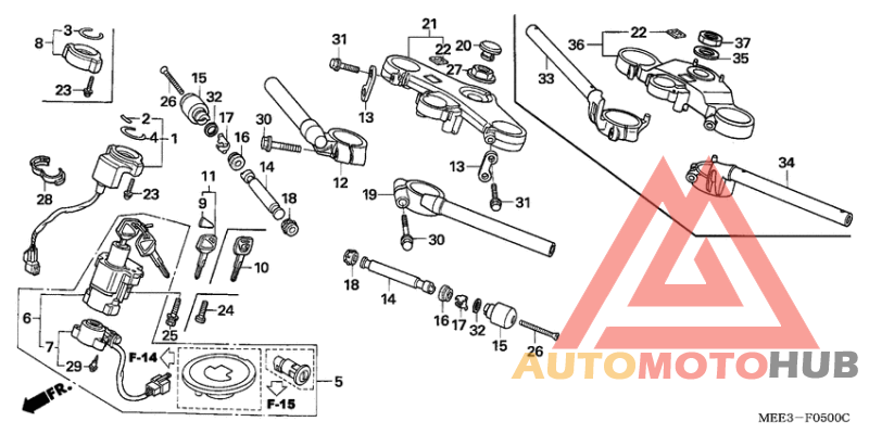 Handle pipe/top bridge