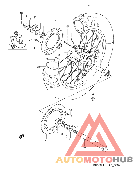 Rear wheel complete assy