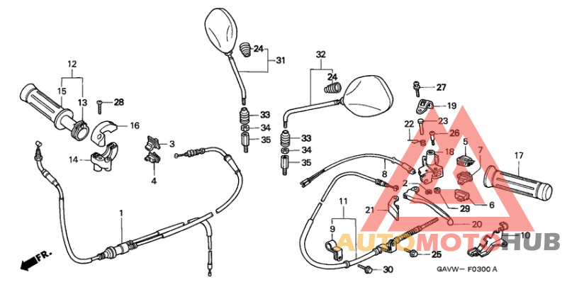 Handle lever/switch/cable