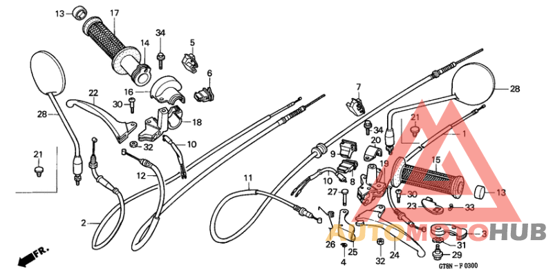 Handle lever/switch/cable