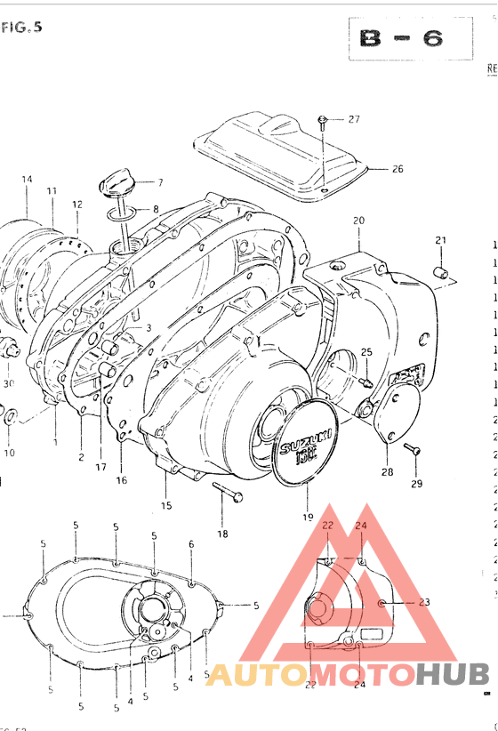 Crankcase cover ass`y  (v