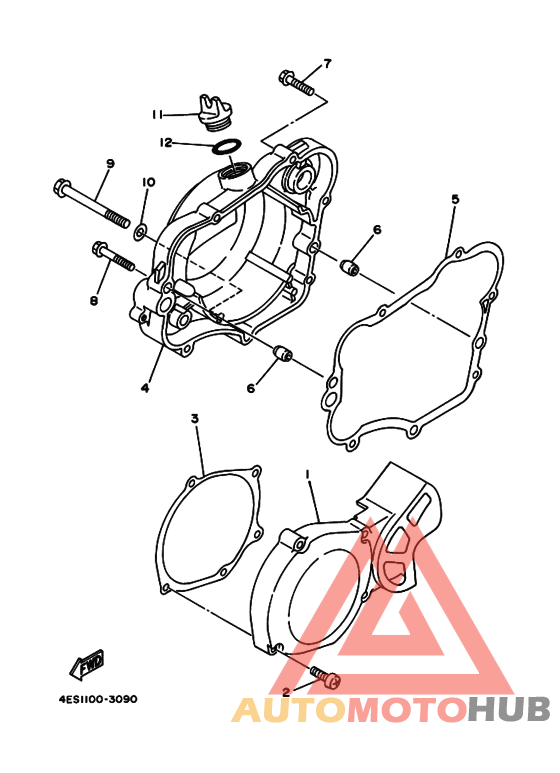 Crankcase cover ass`y  (v