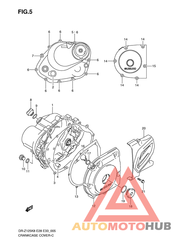 Crankcase cover ass`y  (v