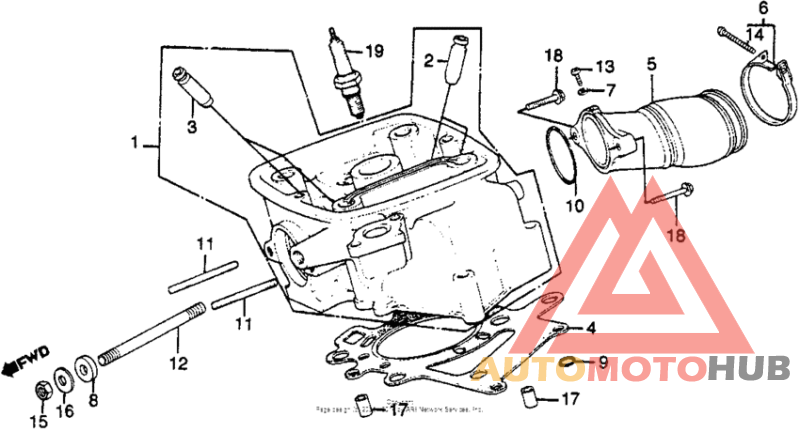Правая головка цилиндров