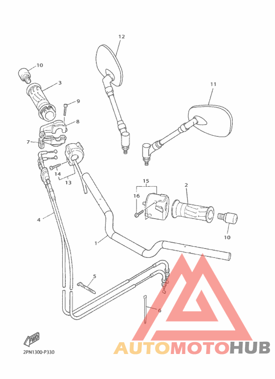 Steering handle & cable
