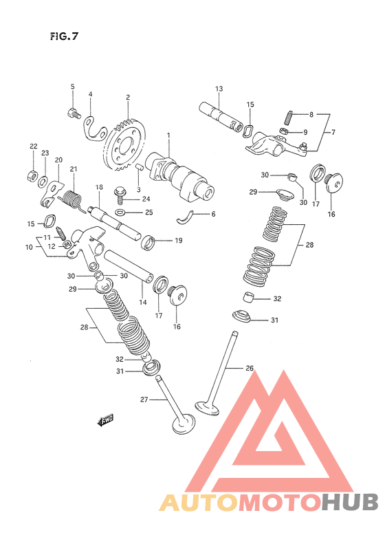 Распределительный вал-клапаны