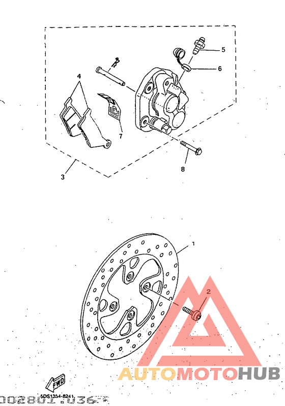 Front brake. caliper