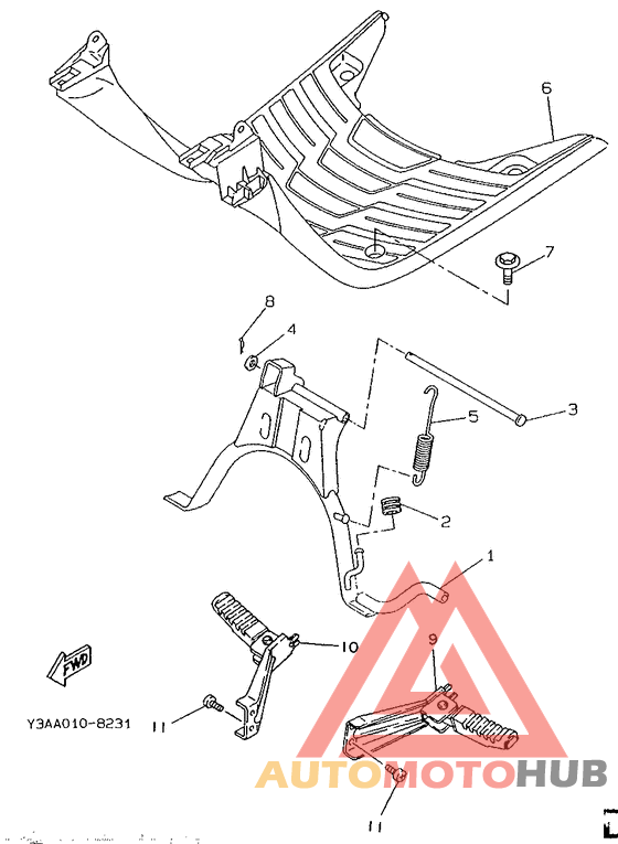 Stand. footrest