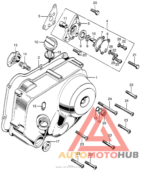 Oil pump + crankcase cover