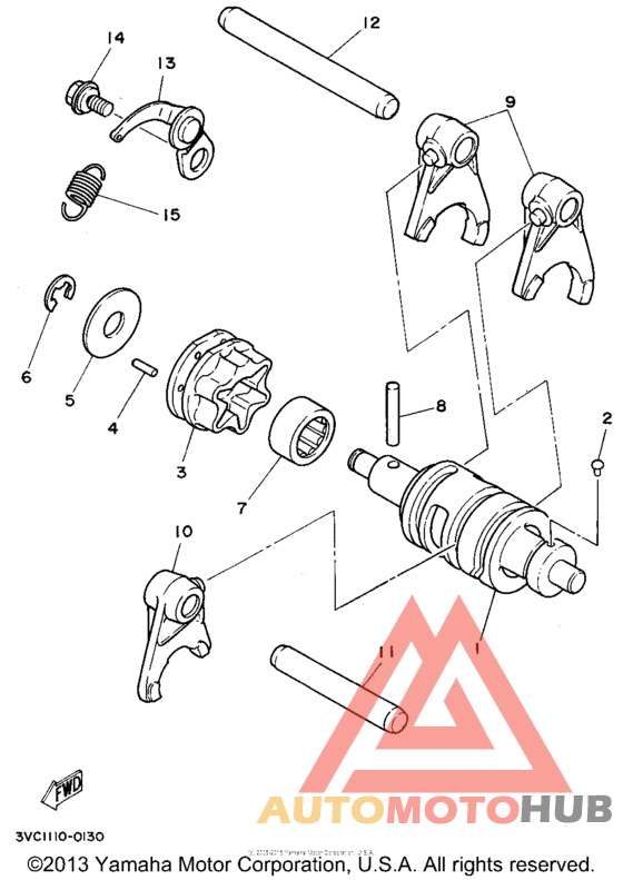 Shift cam - shift fork