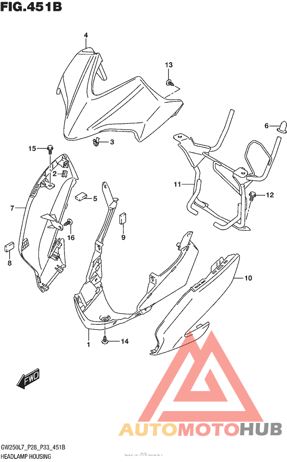 Headlamp Housing (Gw250Zl7 P28)