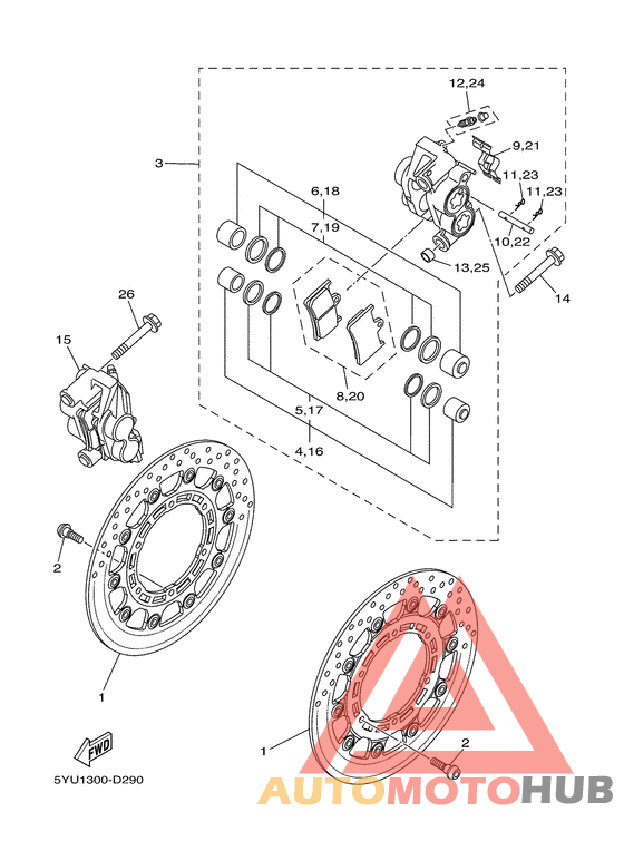 Передний суппорт