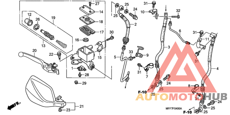 Fr. brake master cylinder